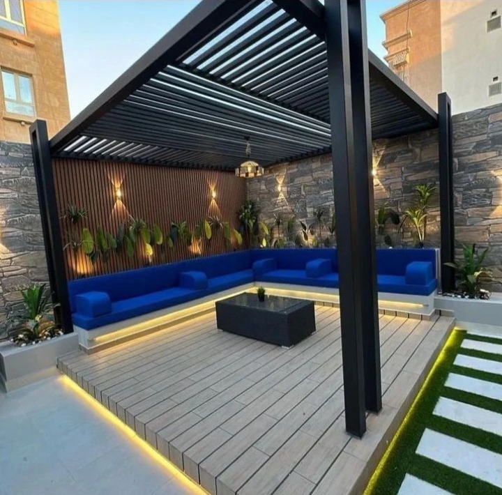 شركة تصميم حدائق منزلية بالدمام لاندسكيب داخلي وخارجي استراحات فلل مودرن أفكار جديدة